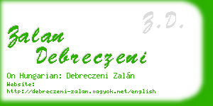 zalan debreczeni business card
